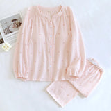 Maternity Pajamas Breastfeeding Clothes Woman Feeding Nightie Autumn Long Sleeve Sleepwear Women's Cotton Wear Pregnant