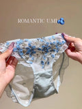 Women's low-waist underwear transparent breathable quick-drying girl's briefs
