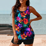 2026 Pinted Floral Tankini Two Pieces Swimsuit Women Vintage Swimwear Female Bathers Bathing Swimming Swim Suit Beachwear