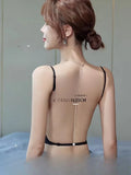 MOYISU Backless Bralette - Invisible Anti-Slip Wireless Bra, Seamless Support for Small/Large Chest, Summer Fashion & Yoga Wear