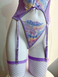 Toucheart Erotic Lingerie with Stockings See-through Color Lace Uniform Body Shaping Patchwork Intimate Seductive Underwear Set
