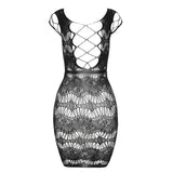 Women Sexy Fishnet  Cover Up, Sheer Bodycon Sleepwear See Through Beachwear Without Bikini