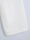 Foridol White Cotton Linen Long Pants Set Sleeveless Vest Pants Suit Office Lay Autumn Summer Wide Leg Casual Fashion Set Outfit