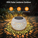 Solar Garden Lantern Outdoor Metal Solar Table Light Desktop Decorative Waterproof Solar Powered LED Light for Desktop Yard Path