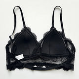 Deep U Backless Bralette Triangular Soft Seamless Underwear for Women Sexy Lace Bra Ladies Low Back Transparent Bras Tank Tops