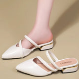 Toe Narrow Band  Slippers Women Fashion Shallow Sandal Elegant Summer Footwear Woman