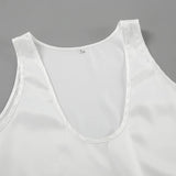 Light Luxury Comfortable Women U-neck Vest Top 2025 Spring and Summer Girls Breathable Soft Satin Lining Sleeveless Inside Top