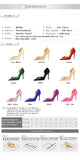 BIGTREE Pumps Elegant Pointed Crystal Buckle Slim High Heel Single Shoes Women Silk Spring/Summer High Heel Pumps Wedding Dress