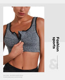 CZGUKE  S-2XL Popular Sports Top Yoga Bra Women's Shockproof Sports Shirt Sports Bra Front Zipper Women's Push Up Bra Sportswear