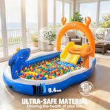 Backyard Toddler Pool With Water Slide Sprinkler Inflatable Play Center