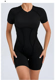 Short Jumpsuit Gym Clothes For Women Sportswear Fitness Overalls Backless Scrunch Booty Yoga Suit Sports Set Outfit