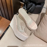 NASBAVI Summer Fashion PVC Jelly Wedges Platform Women's Slippers Sandals Casual Shoes Size 34-40