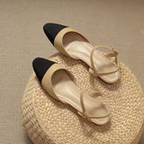 New 2025 Summer Women's Sandals Elegant Medium Heel Toe Mules Comfortable Office Women's Shoes Buckle Heels Dress Shoes