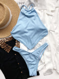 DEKA Summer Irregular Style Bikinis Set Women New Solid Hollow Push Up Swimsuit Sexy Brazilian Swimwear Female Biquini Beachwear
