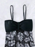2026 Short Dress Tankini With Shorts Swimsuit Women Swimwear Female Padded Printed Bathing Swim Suit Swimming Beachwear Summer
