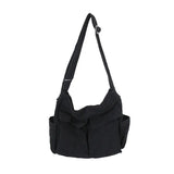 Workwear Canvas Shoulder Bag Large Capacity Retro Messenger Bag New Student Class Messenger Bag