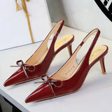 2026 Latest Light Luxury Style Women's Casual High Heel Sandals Summer Exquisite Pointed Shallow Mouth Fine Heel Modern Sandals