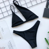 2026 Asymmetric One Shoulder Bikini Women Swimsuit Female Swimwear Two Pieces Bikini Set Hollow Out Bathing Suit Swim Beachwear
