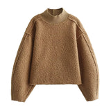 Foridol Turtleneck Fluffy Hoodie for Women Autumn Casual Loose Pullovers Female Basic Fashion Winter Women's Sweatshirts