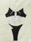 Asymmetric Mini Micro Thong Bikini Women Swimwear Female Swimsuit Two-pieces Bikini set Hollow Out Bathing Suit Swim Beach wear