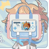 Genshin Impact Cosplay Xiao Wanderer Wanderer Tartaglia Zhongli Raiden Shogun 42x36x9cm Cartoon Bag Student Handbag Backpack