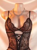 Erotic Sexy Lingerie Women Crotchless Sex Underwear Porn Babydoll Dress Hollow Hot Lace Sexy Bodysuit Lingerie Exotic Costume