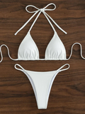 String Thong Bikinis 2025 Women Sexy Triangle Swimsuit Brazil Tong Swimwear Female Padded Bathing Swimming Suit Beachwear Summer