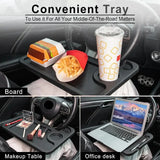 Multifunctional Car Laptop Desktop Stand Portable Eating Office Car Steering Wheel Table Stand Beverage Food Coffee Tray Board