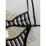 2026 Striped High Leg Cut Brazilian Bikini Female Swimsuit Women Swimwear Two-pieces Bikini set Bather Bathing Suit Swim V8216