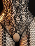 Cutout Full Open Bra Fishnet Sexy Lingeries Erotic Outfit Hot Woman One-piece Crotchless Lingerie Mesh Bras Panties Body Suit