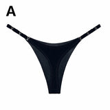 Sexy Thong for Women Underwear Briefs Seamless Panties Flower Low Rise Luxury Metal Buckle G String Bikini Girls T Pants Panty