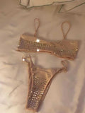 Luxury Black Bikini 2026 Women Sexy Diamond Rhinestone Push Up Mini Swimsuit Brazilian Beach Bathing Suit Thong Swimwear Biquini