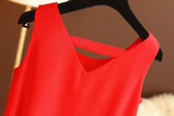 Star with The Same Halter Chiffon Vest Women's Loose Top Summer New Wear Outside with Sleeveless Short Bottom Shirt MOYISU L-5XL
