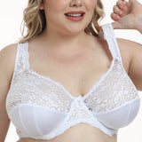 Bras For Women Minimizer Brassiere Plus Size Lace Bra Support Underwire Full Big Cup Thin Adjusted-straps D E F G H I