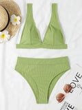 Sexy Bikinis 2025 Women Solid Swimsuit Women Padded Swimwear Female Beachwear Bathers Bathing Swimming Swim Suit