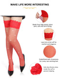 5XL White Stockings for Women Sexy Lace Shiny Rhinestone Small Fishnet Double Anti-Slip Silicone Tights Hot Thigh High Stockings