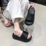 Summer Eva Chunky Platform Slippers Women Comfortable Soft Thick Bottom Sandals Woman 2025 Non Slip Beach Flip Flops Female