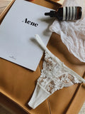 Tanga Dentelle Française Noël Pure Desire Transparent Fente Haute Sans Retirer Érotique T Pant Confort Taille S-XL MOYISU AB