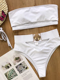2026 Snake Printed Bandeau Bikini High Waist Swimsuit Women Vintage Swimwear Female Waist Belt Bikini Set Push Up Bathing Suit