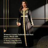 2026 Middle East Arab Women's Long Dress Dubai Abaya Black Women's Fashion Gown