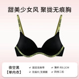 Wireless Non Padded Bra Set for Small Bust Seamless Comfort Bralette & Briefs Pure Elegant Ladies Intimates Teen Girls Underwear
