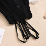 Toucheart Hot Girl Suspender Sexy Top with Fishbone Corset Intimate Hollow See-through Lace Classic Romantic Retro Palace Corset