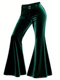 spring and autumn versatile wide-leg pants with metal decoration large size gold velvet wide-leg pants casual pants