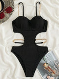 Sexy Ribbed Underwired Bra Cup Female Swimwear One Piece Swimsuit Women Backless Monokini High Cut Bathing Suit Swim Bodysuit