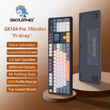 Wireless Mechanical Keyboard with 3.0 Screen 3 Knobs Hot-Swappable Silent Switch PBT keycaps