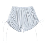Women Summer Sexy Beach Swimming Shorts High Waist Mesh Sheer Elastic Bikini Bottom White Black Transaparent Cover Up Beachwear