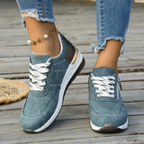 Plus Size 44 Platform Casual Sneakers for Women Lace Up Anti Slip Thick Sole Sport Shoes Woman 2026 Spring Zipper Walking Shoes