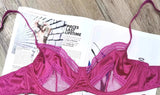 MOYISU Parisian Lingerie Set | Chantilly Lace & Mesh Cutouts | EU 85B Support | Effortless French Slimming Underwire Sexy Bras