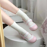 Small Cute Round Toe Flat Sole Shoes 2026 Spring and Summer Versatile Color Blocked Casual Simple Daily Not Tiring Women's Shoes