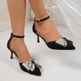 Pointed Toe Stiletto Single Shoes Hollow One Word Buckle Strap Sandals Women Spring 2026 New